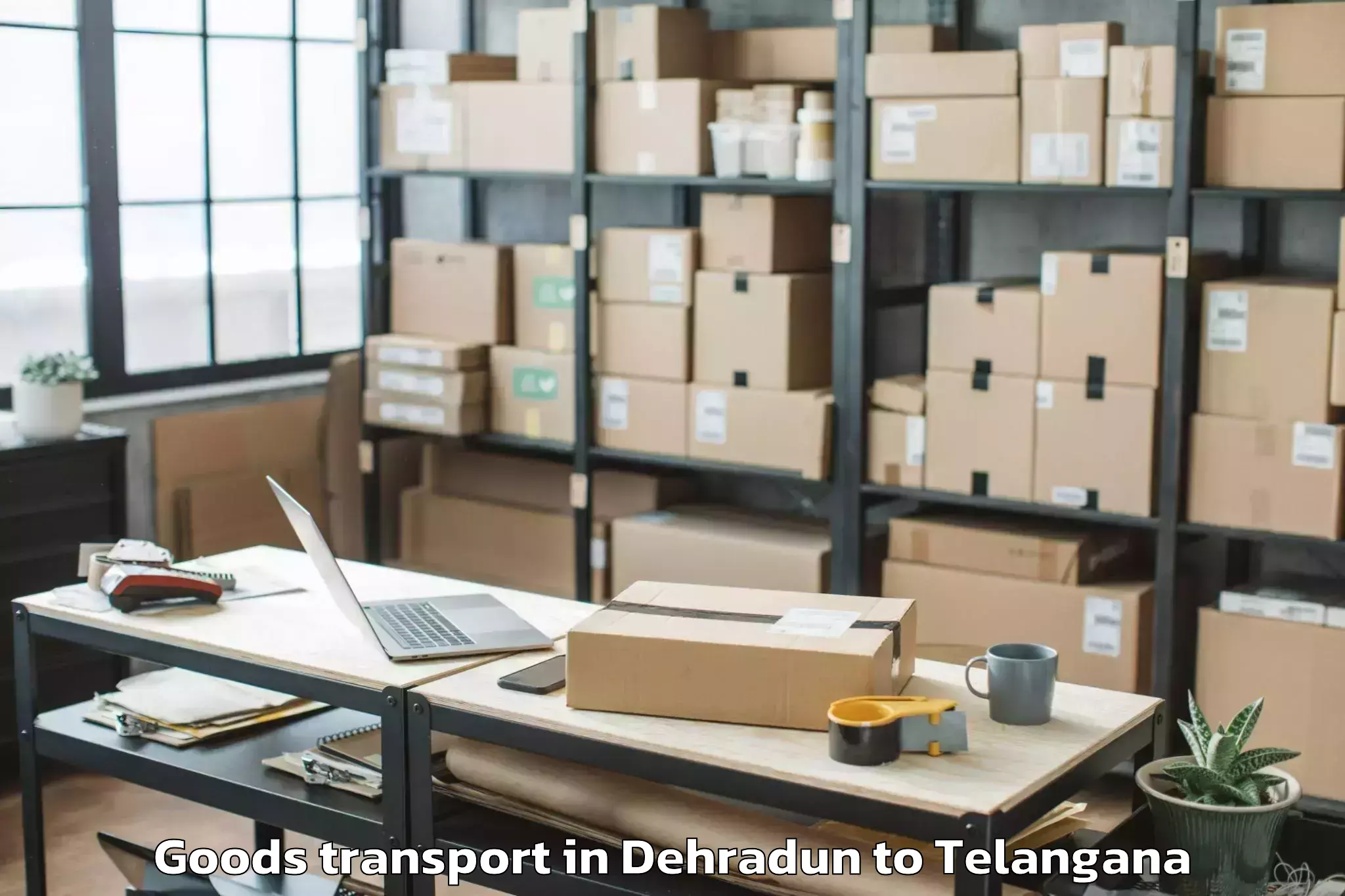 Affordable Dehradun to Luxettipet Goods Transport